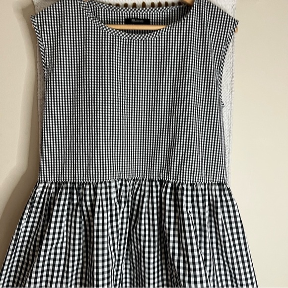 Madewell Gingham Checked Tie-Back Crew Neck Sleeveless Cotton Dress size small - Picture 8 of 9
